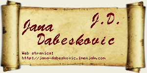 Jana Dabesković vizit kartica